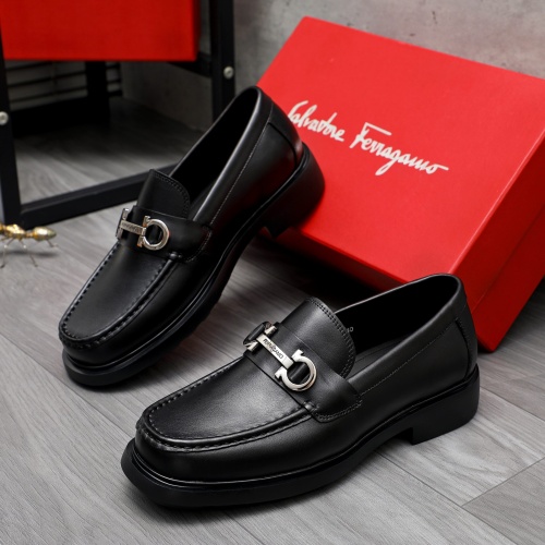 Cheap Salvatore Ferragamo Leather Shoes For Men #1221273 Replica Wholesale [$92.00 USD] [ITEM#1221273] on Replica Salvatore Ferragamo Leather Shoes