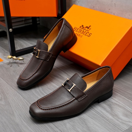 Cheap Hermes Leather Shoes For Men #1221287 Replica Wholesale [$82.00 USD] [ITEM#1221287] on Replica Hermes Leather Shoes