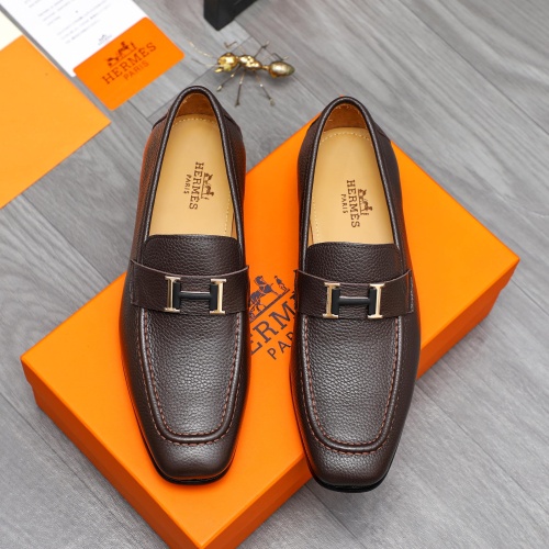 Cheap Hermes Leather Shoes For Men #1221287 Replica Wholesale [$82.00 USD] [ITEM#1221287] on Replica Hermes Leather Shoes