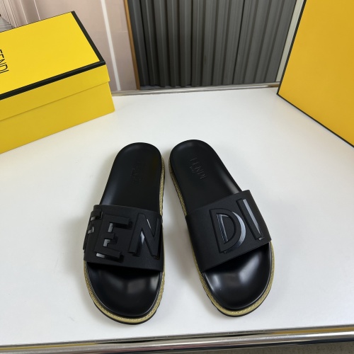 Cheap Fendi Slippers For Men #1221362 Replica Wholesale [$45.00 USD] [ITEM#1221362] on Replica Fendi Slippers