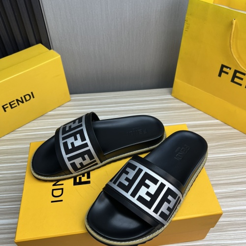 Cheap Fendi Slippers For Men #1221382 Replica Wholesale [$45.00 USD] [ITEM#1221382] on Replica Fendi Slippers