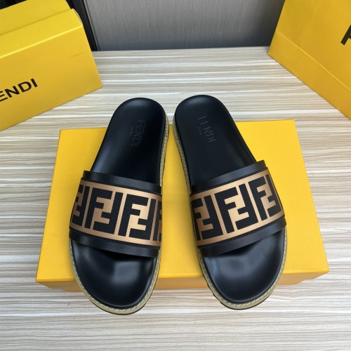 Cheap Fendi Slippers For Men #1221383 Replica Wholesale [$45.00 USD] [ITEM#1221383] on Replica Fendi Slippers