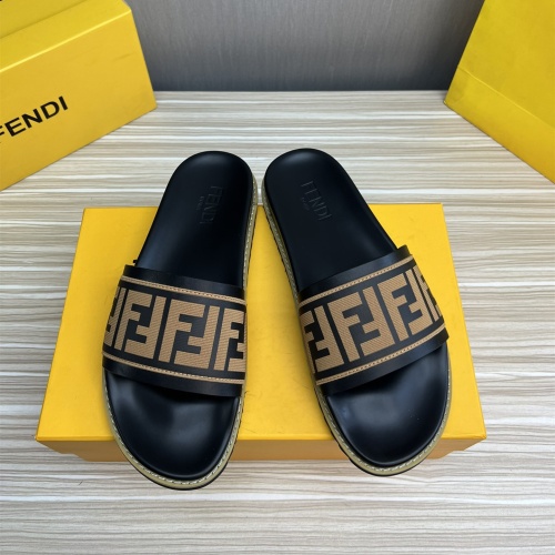 Cheap Fendi Slippers For Men #1221384 Replica Wholesale [$45.00 USD] [ITEM#1221384] on Replica Fendi Slippers