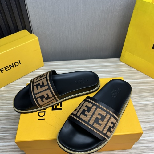 Cheap Fendi Slippers For Men #1221384 Replica Wholesale [$45.00 USD] [ITEM#1221384] on Replica Fendi Slippers