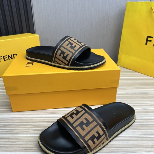 Cheap Fendi Slippers For Men #1221384 Replica Wholesale [$45.00 USD] [ITEM#1221384] on Replica Fendi Slippers