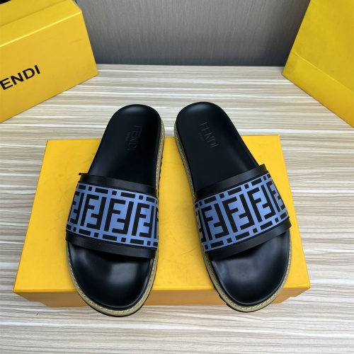 Cheap Fendi Slippers For Men #1221390 Replica Wholesale [$45.00 USD] [ITEM#1221390] on Replica Fendi Slippers