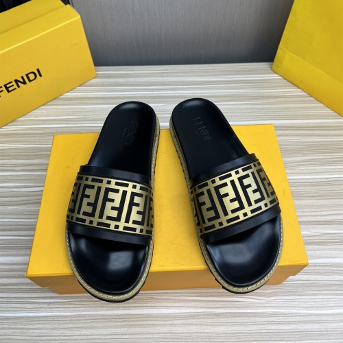 Cheap Fendi Slippers For Men #1221392 Replica Wholesale [$45.00 USD] [ITEM#1221392] on Replica Fendi Slippers