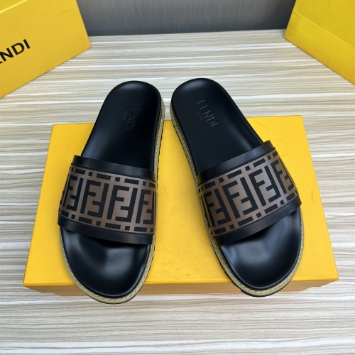 Cheap Fendi Slippers For Men #1221393 Replica Wholesale [$45.00 USD] [ITEM#1221393] on Replica Fendi Slippers