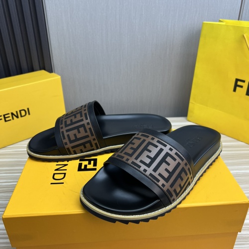 Cheap Fendi Slippers For Men #1221393 Replica Wholesale [$45.00 USD] [ITEM#1221393] on Replica Fendi Slippers