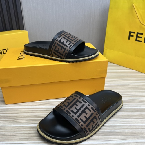 Cheap Fendi Slippers For Men #1221393 Replica Wholesale [$45.00 USD] [ITEM#1221393] on Replica Fendi Slippers