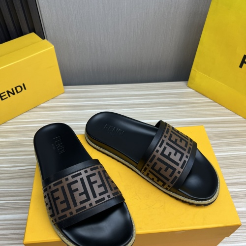 Cheap Fendi Slippers For Men #1221393 Replica Wholesale [$45.00 USD] [ITEM#1221393] on Replica Fendi Slippers