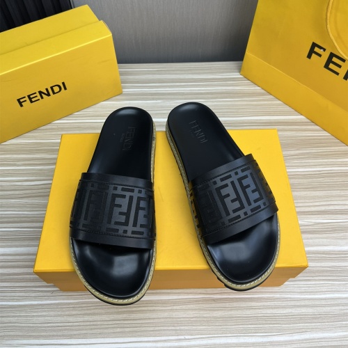 Cheap Fendi Slippers For Men #1221394 Replica Wholesale [$45.00 USD] [ITEM#1221394] on Replica Fendi Slippers