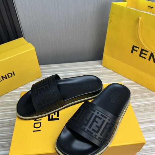 Cheap Fendi Slippers For Men #1221394 Replica Wholesale [$45.00 USD] [ITEM#1221394] on Replica Fendi Slippers