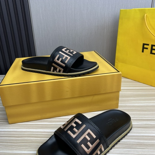 Cheap Fendi Slippers For Men #1221395 Replica Wholesale [$52.00 USD] [ITEM#1221395] on Replica Fendi Slippers