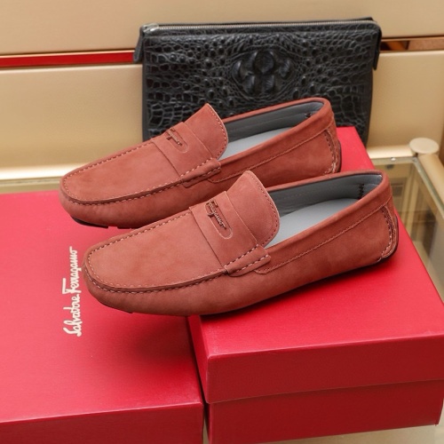 Cheap Salvatore Ferragamo Leather Shoes For Men #1221525 Replica Wholesale [$118.00 USD] [ITEM#1221525] on Replica Salvatore Ferragamo Leather Shoes