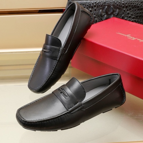 Cheap Salvatore Ferragamo Leather Shoes For Men #1221529 Replica Wholesale [$118.00 USD] [ITEM#1221529] on Replica Salvatore Ferragamo Leather Shoes