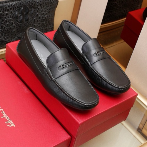 Cheap Salvatore Ferragamo Leather Shoes For Men #1221529 Replica Wholesale [$118.00 USD] [ITEM#1221529] on Replica Salvatore Ferragamo Leather Shoes