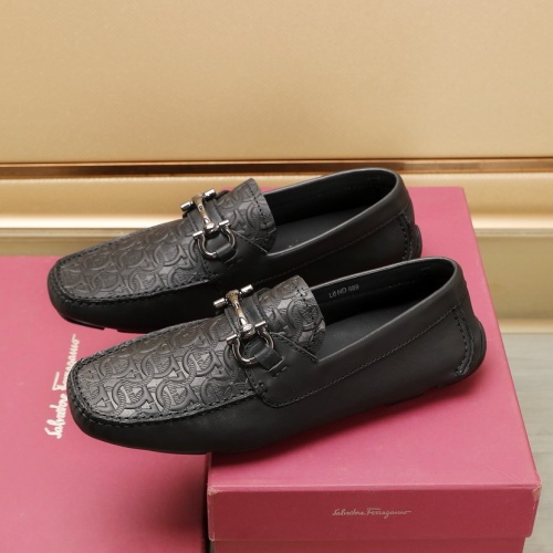 Cheap Salvatore Ferragamo Leather Shoes For Men #1221550 Replica Wholesale [$118.00 USD] [ITEM#1221550] on Replica Salvatore Ferragamo Leather Shoes