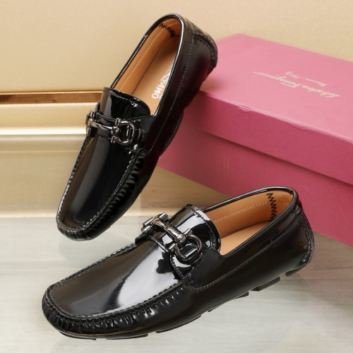 Cheap Salvatore Ferragamo Leather Shoes For Men #1221551 Replica Wholesale [$118.00 USD] [ITEM#1221551] on Replica Salvatore Ferragamo Leather Shoes