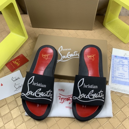 Cheap Christian Louboutin CL Slippers For Men #1221756 Replica Wholesale [$68.00 USD] [ITEM#1221756] on Replica Christian Louboutin CL Slippers