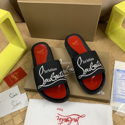 Cheap Christian Louboutin CL Slippers For Men #1221756 Replica Wholesale [$68.00 USD] [ITEM#1221756] on Replica Christian Louboutin CL Slippers