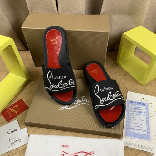 Cheap Christian Louboutin CL Slippers For Men #1221756 Replica Wholesale [$68.00 USD] [ITEM#1221756] on Replica Christian Louboutin CL Slippers