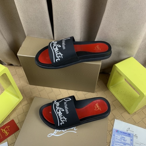 Cheap Christian Louboutin CL Slippers For Men #1221756 Replica Wholesale [$68.00 USD] [ITEM#1221756] on Replica Christian Louboutin CL Slippers