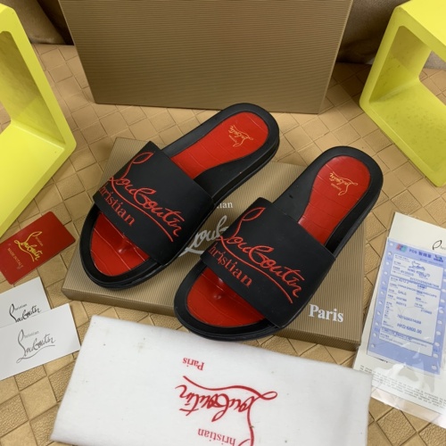 Cheap Christian Louboutin CL Slippers For Men #1221759 Replica Wholesale [$68.00 USD] [ITEM#1221759] on Replica Christian Louboutin CL Slippers