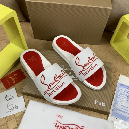 Cheap Christian Louboutin CL Slippers For Men #1221760 Replica Wholesale [$68.00 USD] [ITEM#1221760] on Replica Christian Louboutin CL Slippers