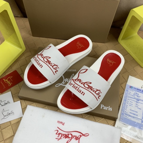 Cheap Christian Louboutin CL Slippers For Men #1221760 Replica Wholesale [$68.00 USD] [ITEM#1221760] on Replica Christian Louboutin CL Slippers