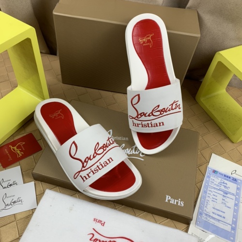 Cheap Christian Louboutin CL Slippers For Men #1221760 Replica Wholesale [$68.00 USD] [ITEM#1221760] on Replica Christian Louboutin CL Slippers