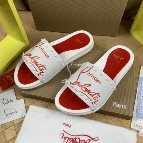 Cheap Christian Louboutin CL Slippers For Men #1221761 Replica Wholesale [$68.00 USD] [ITEM#1221761] on Replica Christian Louboutin CL Slippers