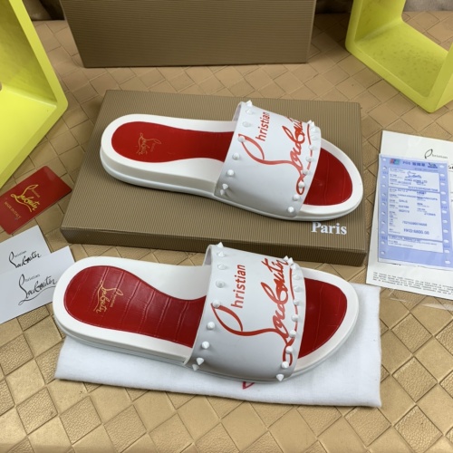 Cheap Christian Louboutin CL Slippers For Men #1221761 Replica Wholesale [$68.00 USD] [ITEM#1221761] on Replica Christian Louboutin CL Slippers