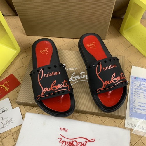 Cheap Christian Louboutin CL Slippers For Men #1221762 Replica Wholesale [$68.00 USD] [ITEM#1221762] on Replica Christian Louboutin CL Slippers