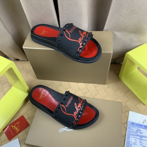 Cheap Christian Louboutin CL Slippers For Men #1221762 Replica Wholesale [$68.00 USD] [ITEM#1221762] on Replica Christian Louboutin CL Slippers