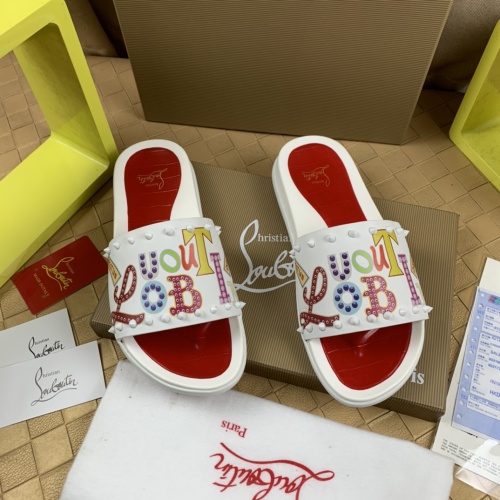 Cheap Christian Louboutin CL Slippers For Men #1221763 Replica Wholesale [$68.00 USD] [ITEM#1221763] on Replica Christian Louboutin CL Slippers