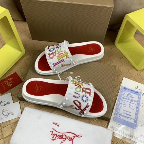 Cheap Christian Louboutin CL Slippers For Men #1221763 Replica Wholesale [$68.00 USD] [ITEM#1221763] on Replica Christian Louboutin CL Slippers