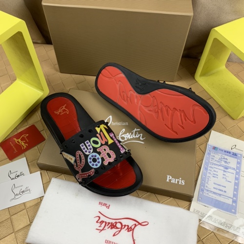 Cheap Christian Louboutin CL Slippers For Men #1221764 Replica Wholesale [$68.00 USD] [ITEM#1221764] on Replica Christian Louboutin CL Slippers