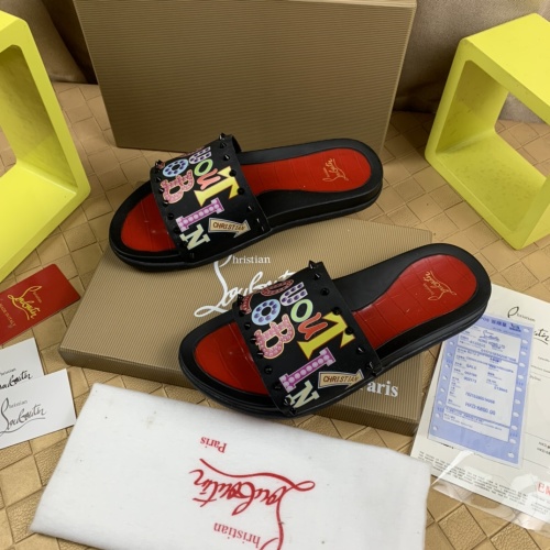 Cheap Christian Louboutin CL Slippers For Men #1221764 Replica Wholesale [$68.00 USD] [ITEM#1221764] on Replica Christian Louboutin CL Slippers