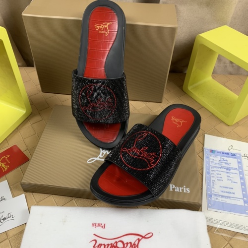 Cheap Christian Louboutin CL Slippers For Men #1221767 Replica Wholesale [$68.00 USD] [ITEM#1221767] on Replica Christian Louboutin CL Slippers