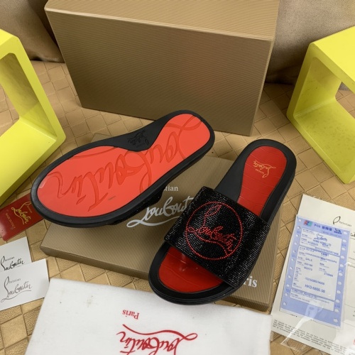 Cheap Christian Louboutin CL Slippers For Men #1221767 Replica Wholesale [$68.00 USD] [ITEM#1221767] on Replica Christian Louboutin CL Slippers