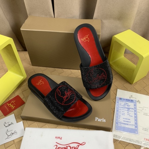 Cheap Christian Louboutin CL Slippers For Men #1221767 Replica Wholesale [$68.00 USD] [ITEM#1221767] on Replica Christian Louboutin CL Slippers