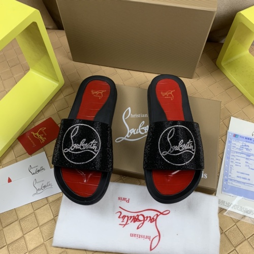 Cheap Christian Louboutin CL Slippers For Men #1221768 Replica Wholesale [$68.00 USD] [ITEM#1221768] on Replica Christian Louboutin CL Slippers