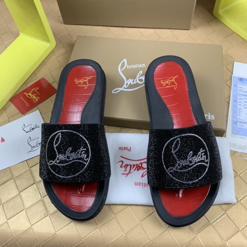 Cheap Christian Louboutin CL Slippers For Men #1221768 Replica Wholesale [$68.00 USD] [ITEM#1221768] on Replica Christian Louboutin CL Slippers