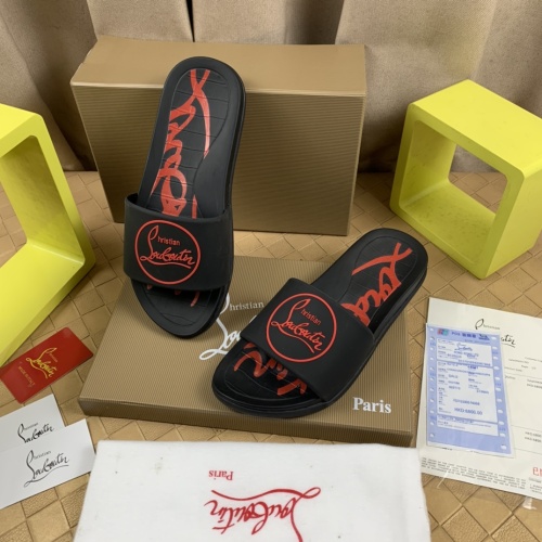 Cheap Christian Louboutin CL Slippers For Men #1221769 Replica Wholesale [$68.00 USD] [ITEM#1221769] on Replica Christian Louboutin CL Slippers