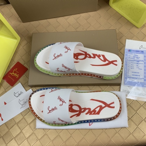 Cheap Christian Louboutin CL Slippers For Men #1221770 Replica Wholesale [$72.00 USD] [ITEM#1221770] on Replica Christian Louboutin CL Slippers