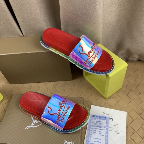 Cheap Christian Louboutin CL Slippers For Men #1221771 Replica Wholesale [$72.00 USD] [ITEM#1221771] on Replica Christian Louboutin CL Slippers