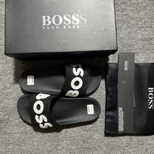 Cheap Boss Slippers For Men #1221774 Replica Wholesale [$45.00 USD] [ITEM#1221774] on Replica Boss Slippers
