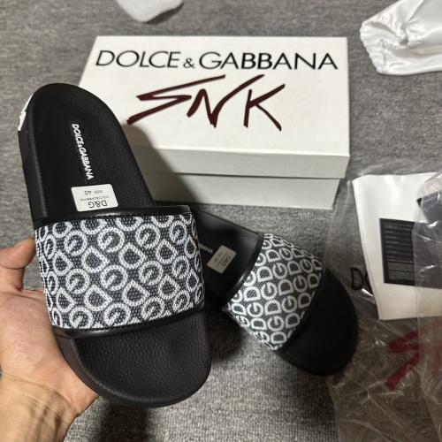 Cheap Dolce &amp; Gabbana D&amp;G Slippers For Men #1221777 Replica Wholesale [$48.00 USD] [ITEM#1221777] on Replica Dolce &amp; Gabbana D&amp;G Slippers