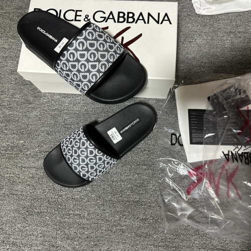 Cheap Dolce &amp; Gabbana D&amp;G Slippers For Men #1221777 Replica Wholesale [$48.00 USD] [ITEM#1221777] on Replica Dolce &amp; Gabbana D&amp;G Slippers